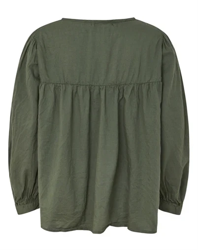 Rabens Saloner - Eike Cotton Full Sleeve Bluse - Macadan